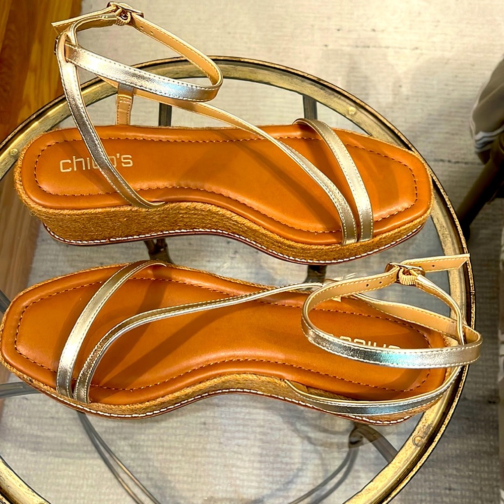 CHICOS Brand New Wedge Sandals size 10.5